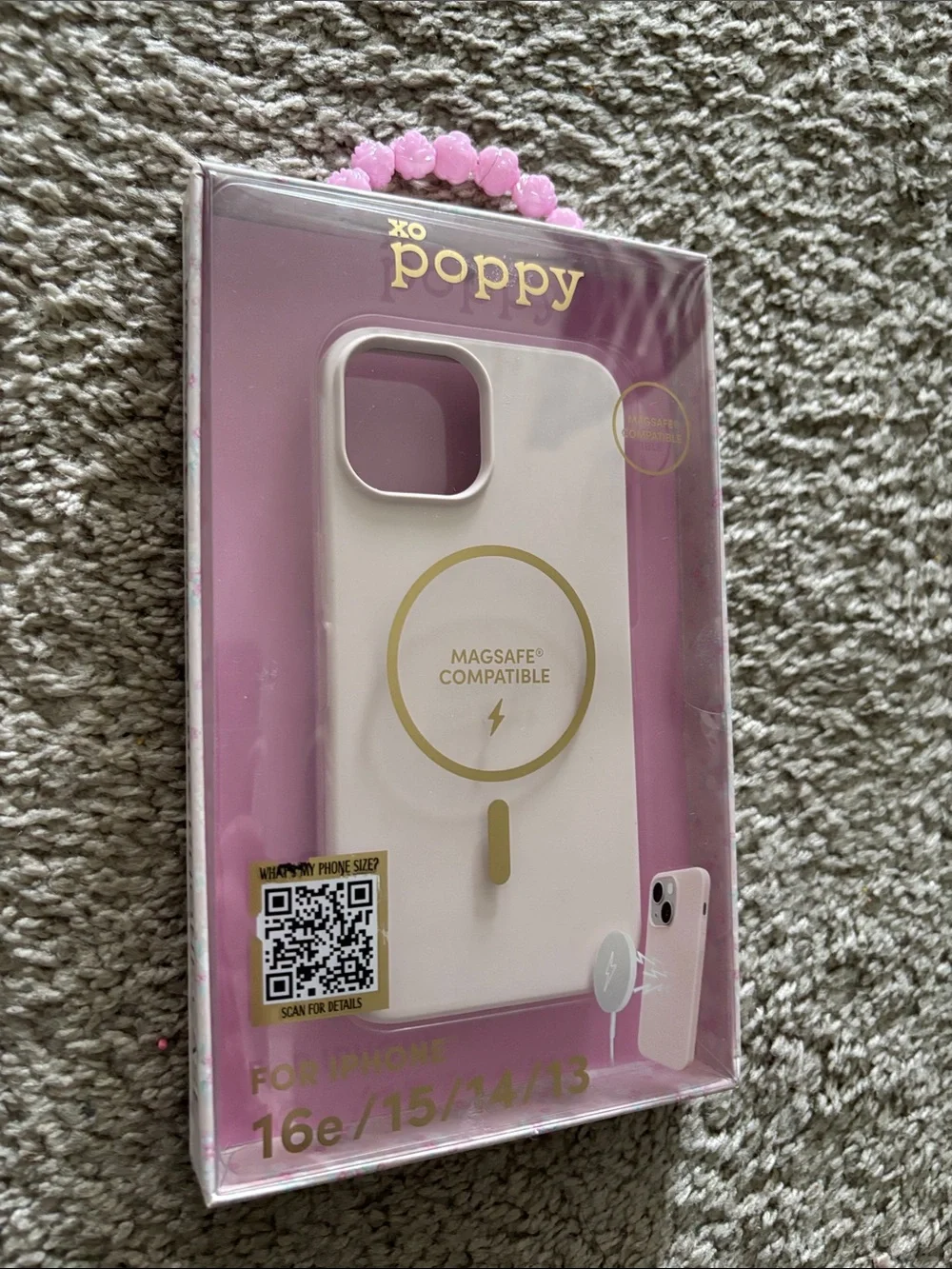 Light pink  MagSafe-Compatible iPhone Case (Fits 16e/15/14/13)